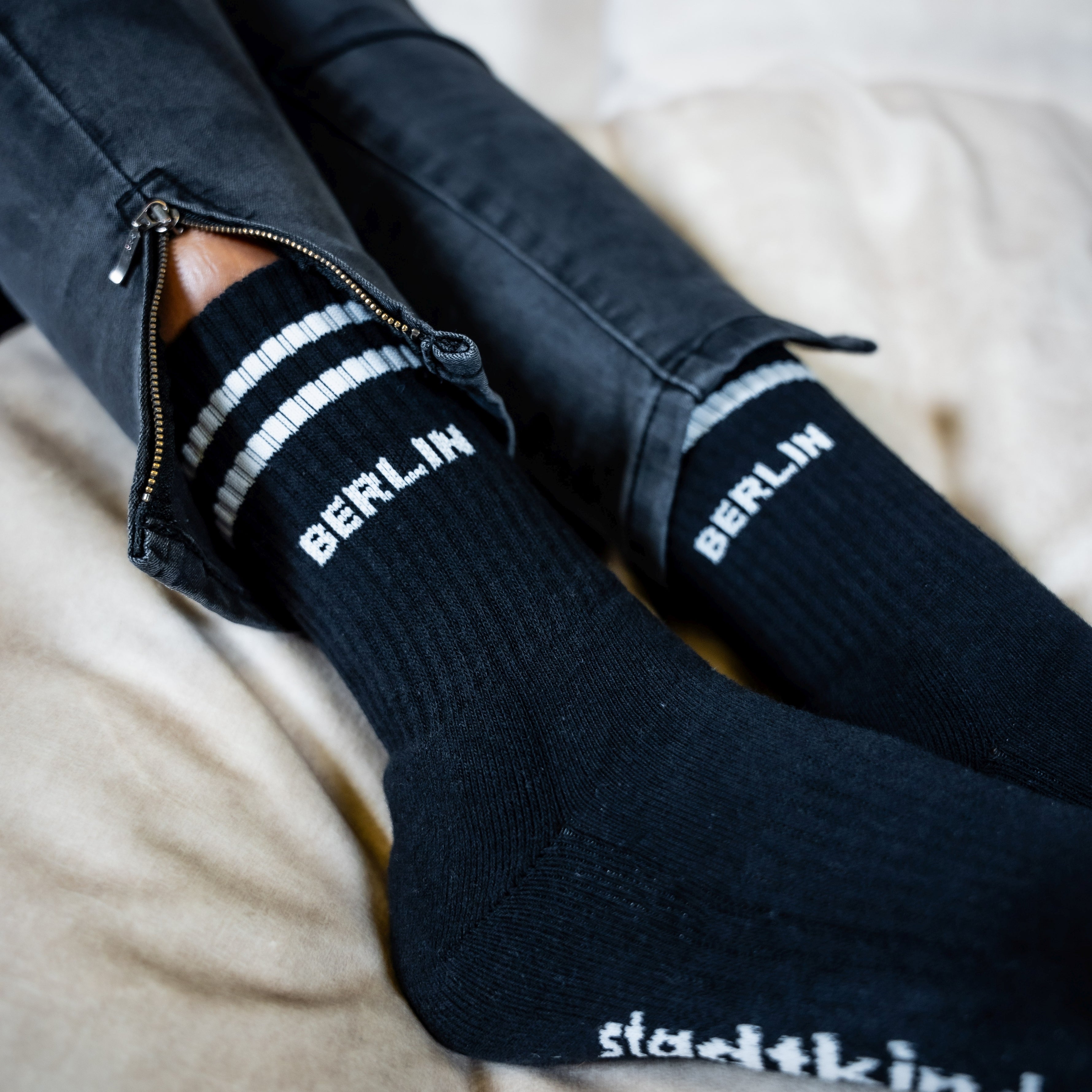 Berlin Sportsocken, schwarz