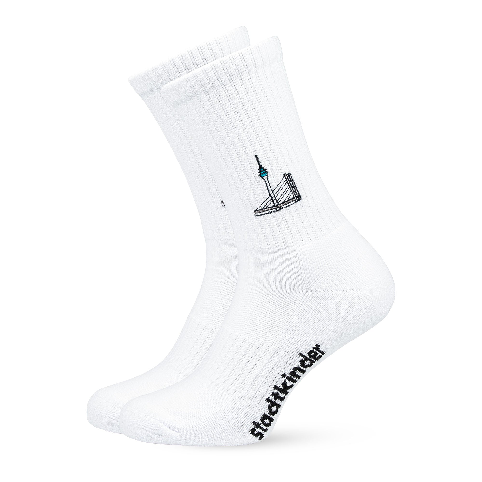 Düsseldorf Sportsocken 4er-Set Mix, Rheinkniebrücke, Radschläger & Düsseldorf