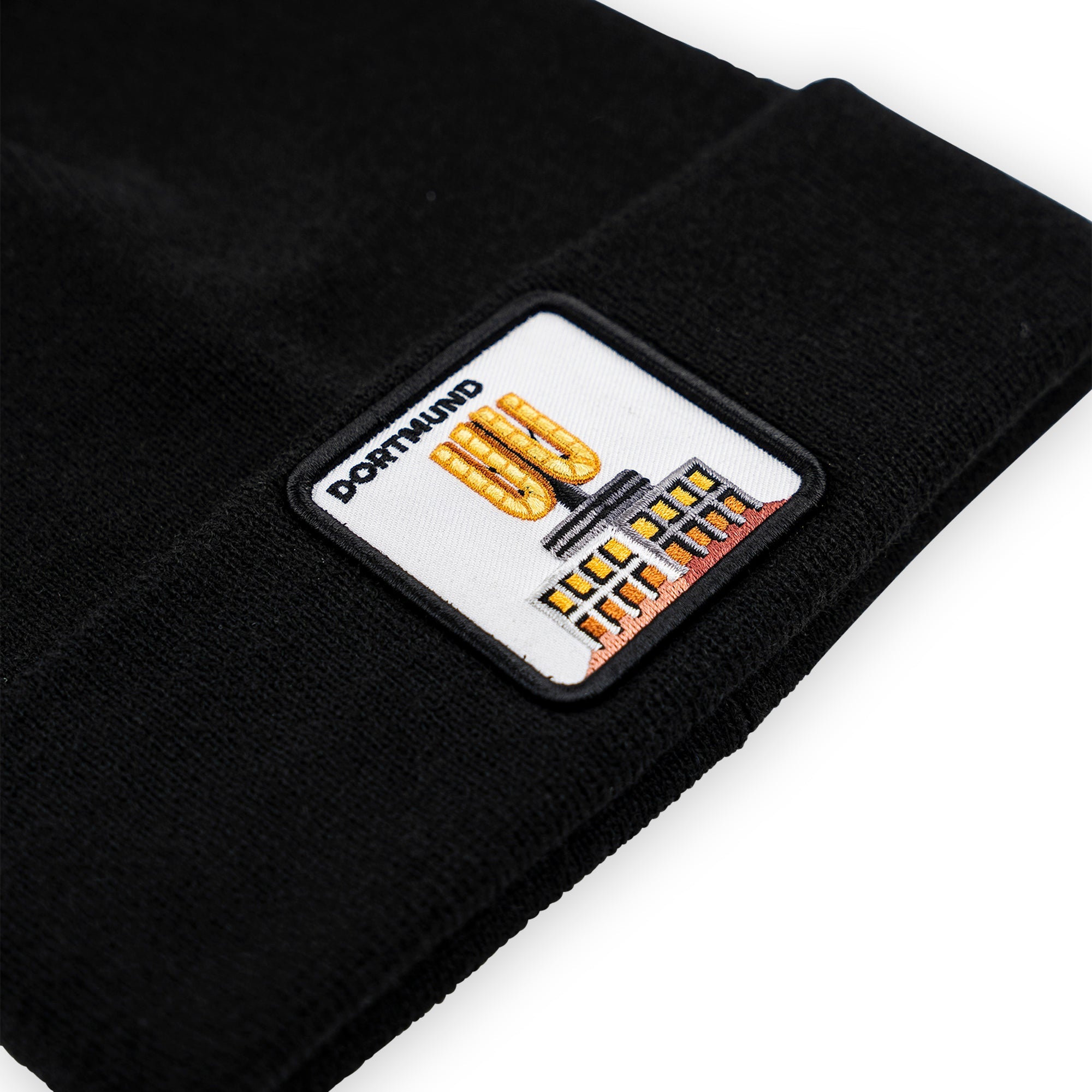 Dortmund U Patch Beanie Bestickt, Headwear, Rib Beanie, Strickmütze