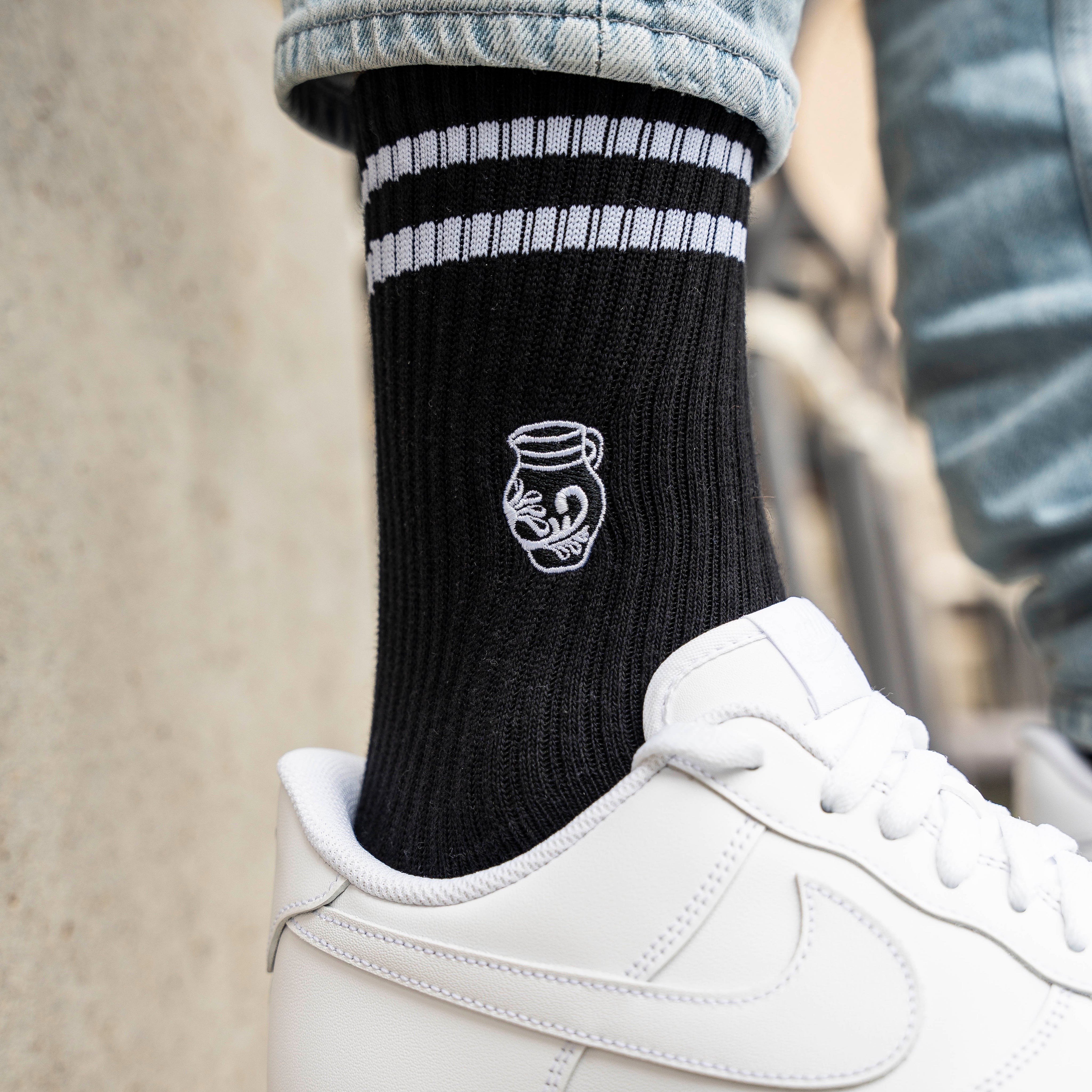 BEMBEL Socken schwarz, Frankfurt, Sportsocken, Tennissocken