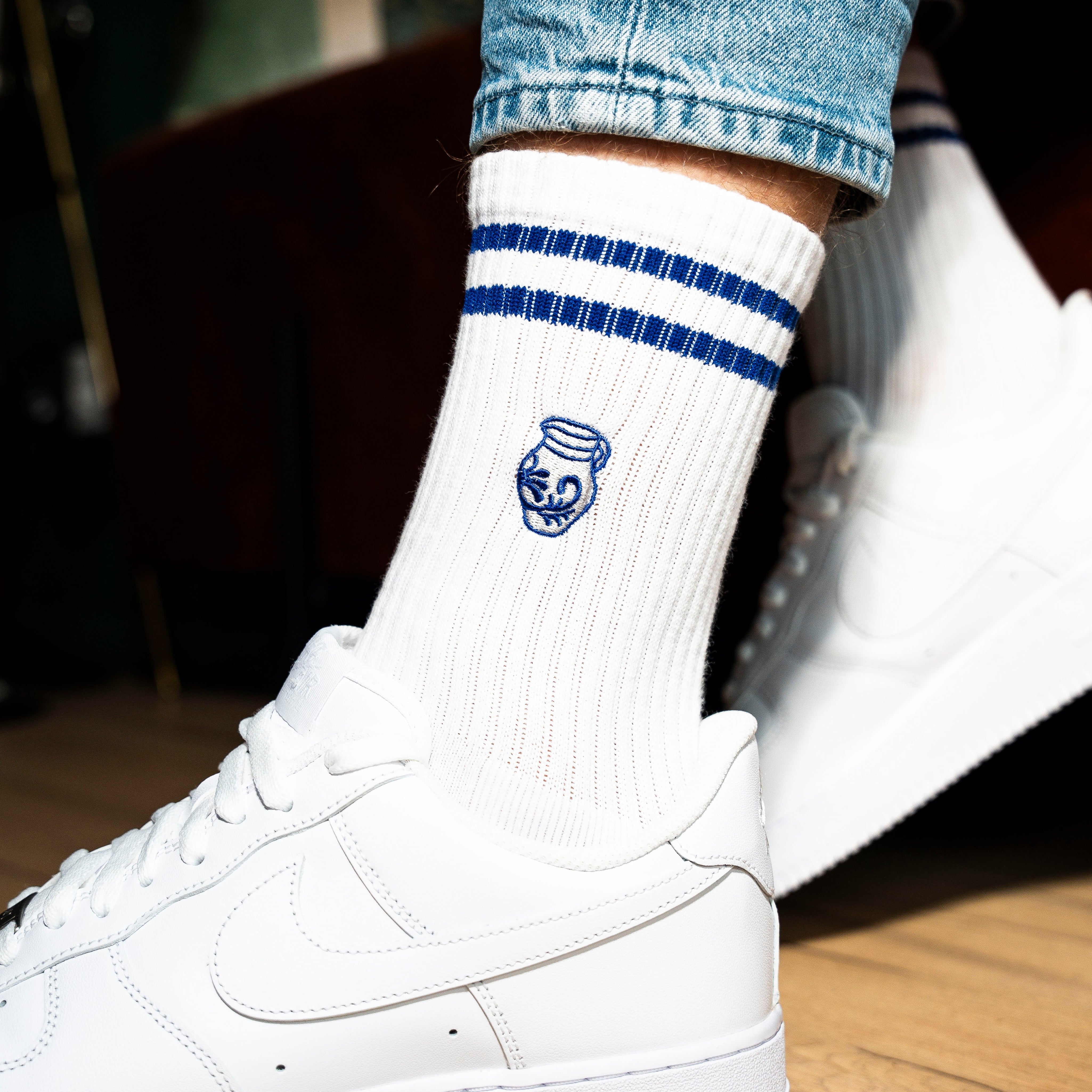 BEMBEL Socken weiß, Frankfurt, Sportsocken, Tennissocken