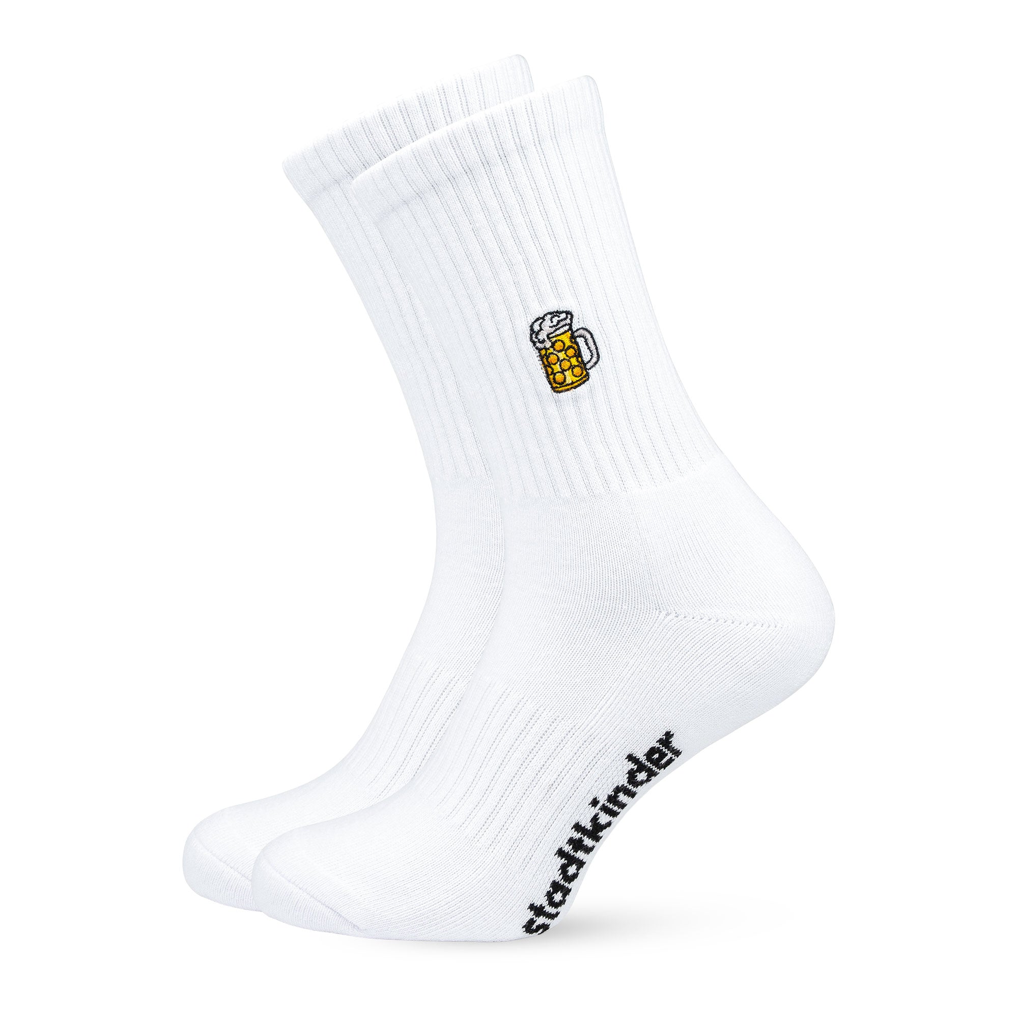 Bier Masskrug Sportsocken, weiß, München