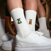 Dirndl Sportsocken, weiß, München