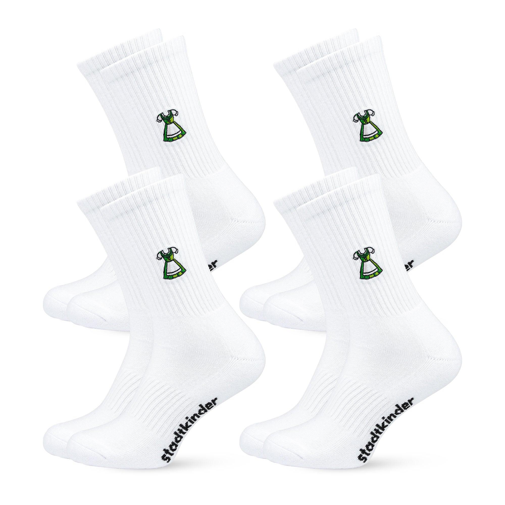 Dirndl Sportsocken, weiß, München