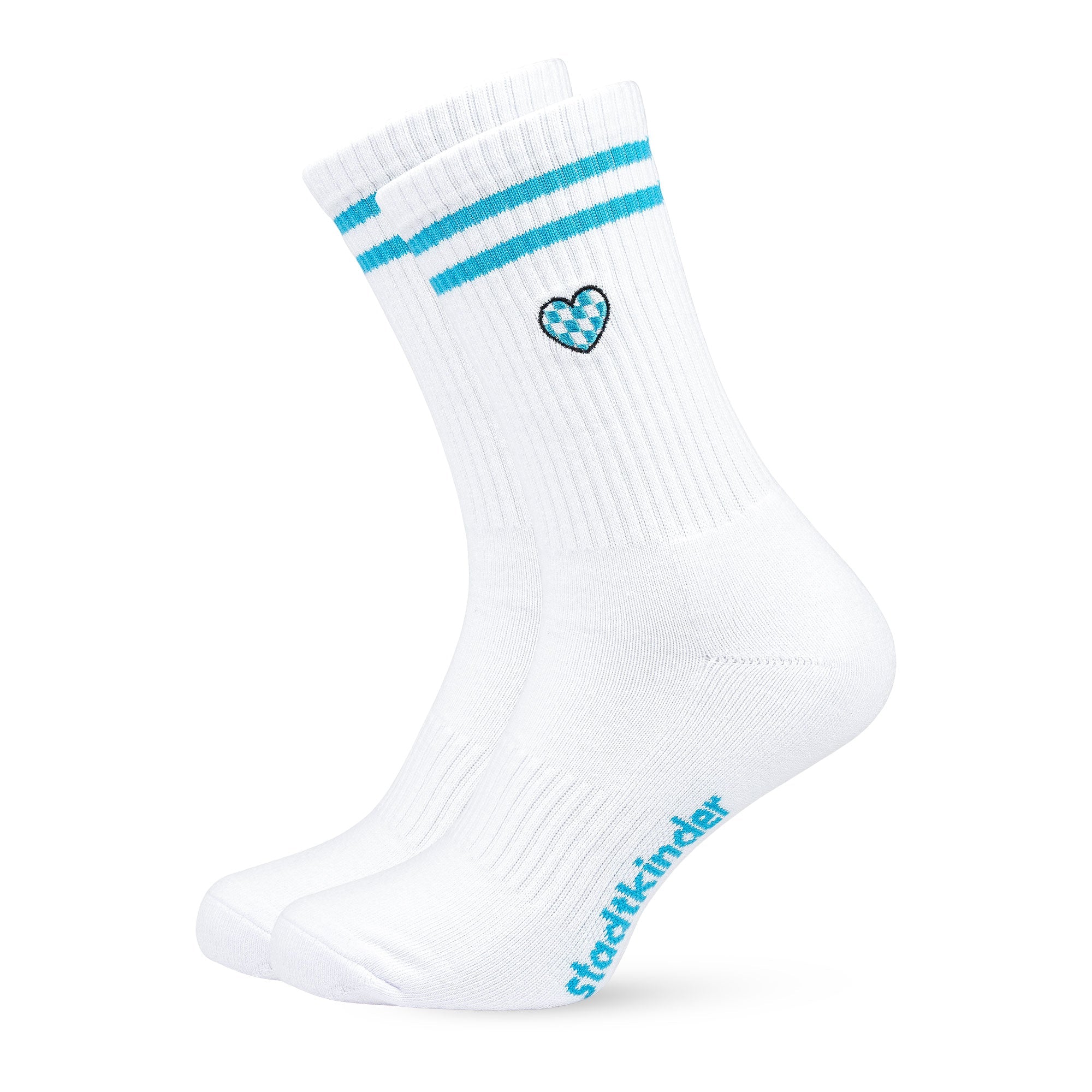 Herz Blauweiß Sportsocken