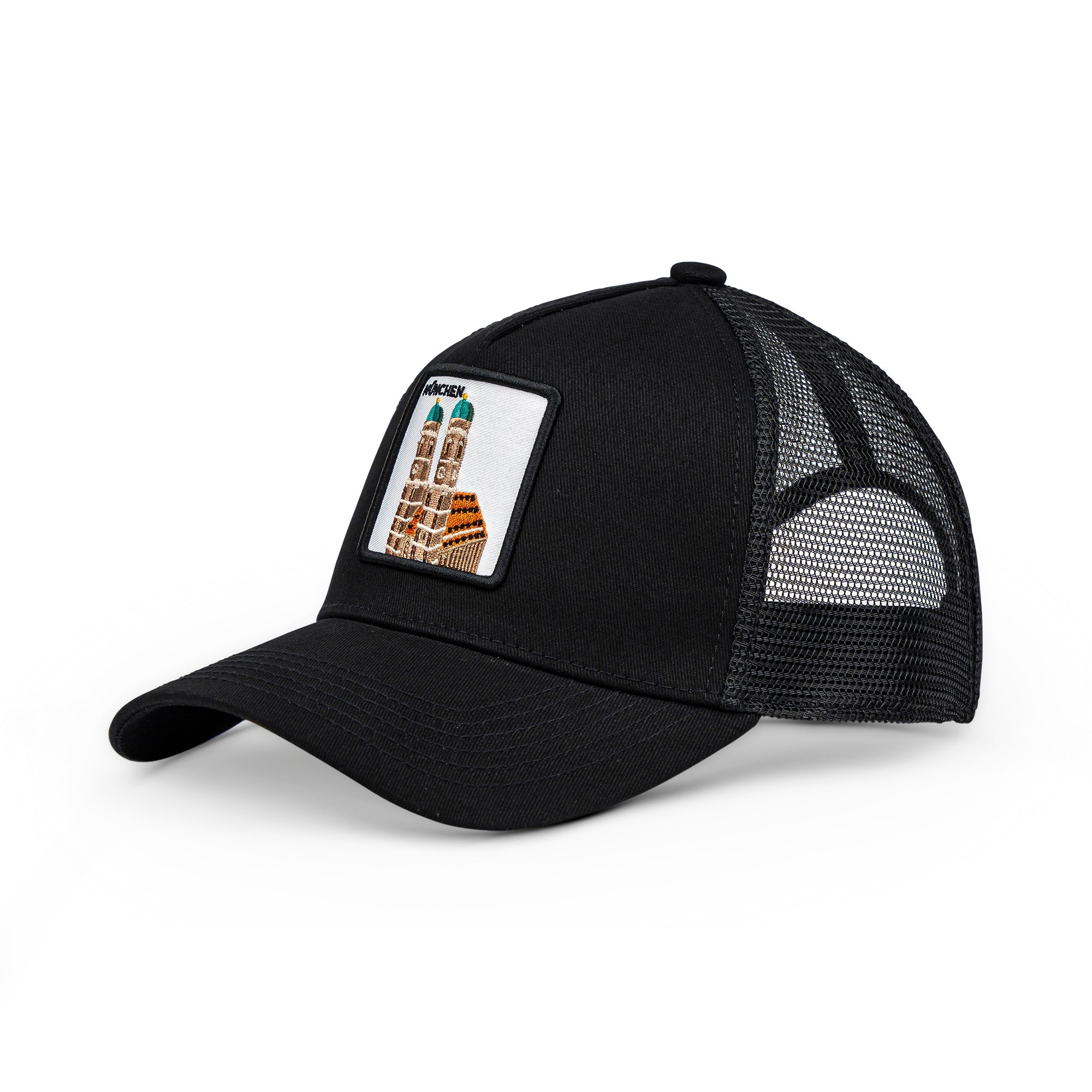 München Frauenkirche Trucker Cap Mit Patch, Headwear, Kappe, Bestickt