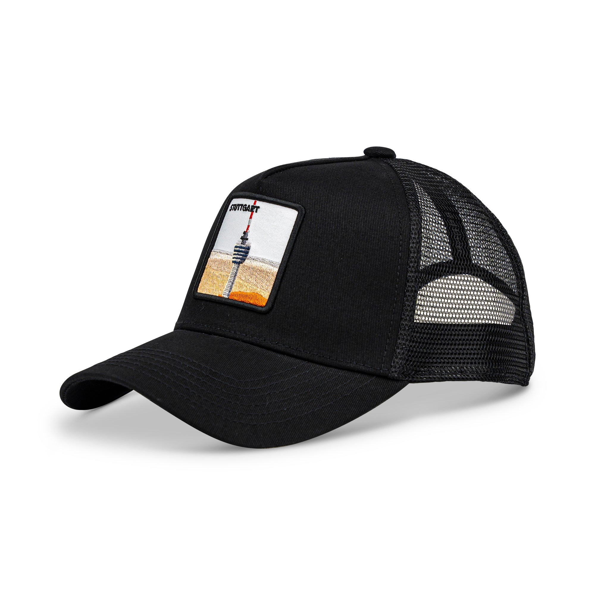 Stuttgart Fernsehturm Trucker Cap Mit Patch, Headwear, Kappe, Bestickt