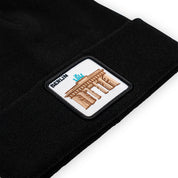 Berlin Brandenburger Tor Patch Beanie Bestickt, Headwear, Rib Beanie, Strickmütze
