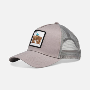 BERLIN BRANDENBURGER TOR Trucker Cap mit Patch, Headwear, Kappe, bestickt