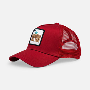 BERLIN BRANDENBURGER TOR Trucker Cap mit Patch, Headwear, Kappe, bestickt