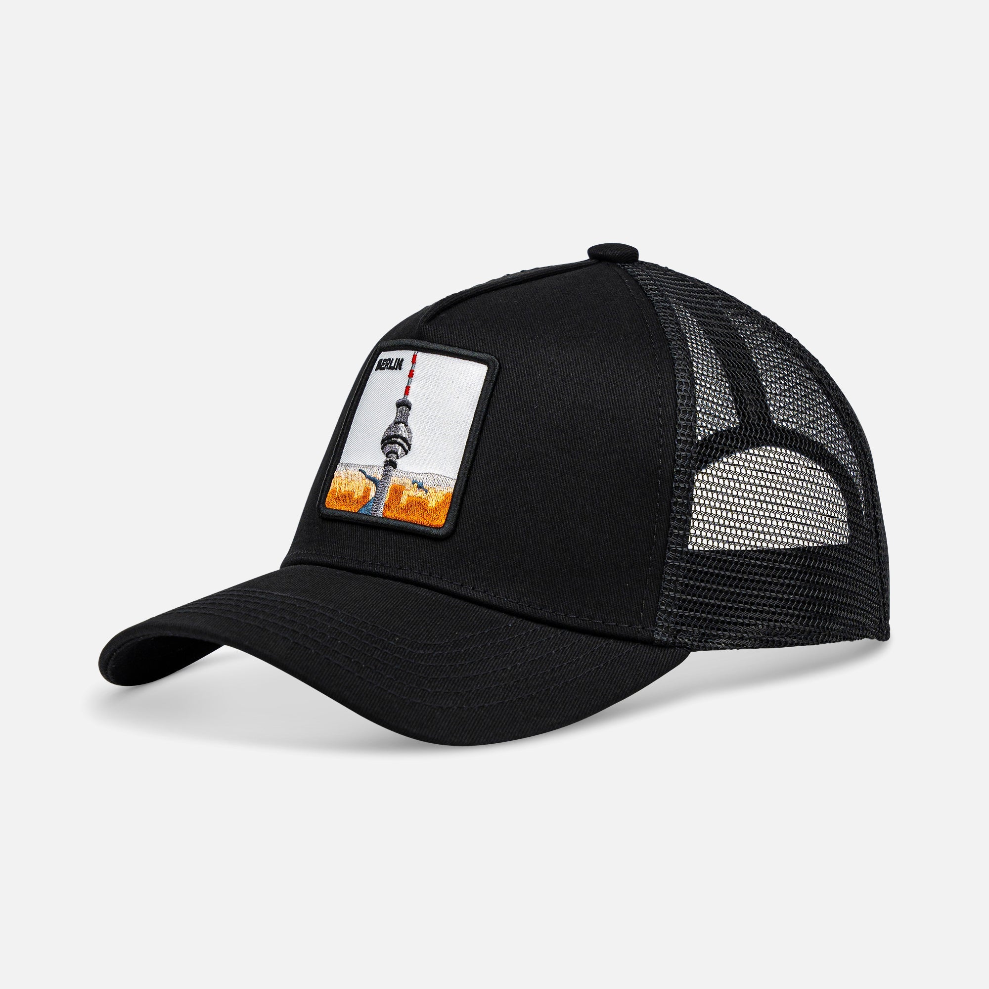 BERLIN FERNSEHTURM Trucker Cap mit Patch, Headwear, Kappe, bestickt
