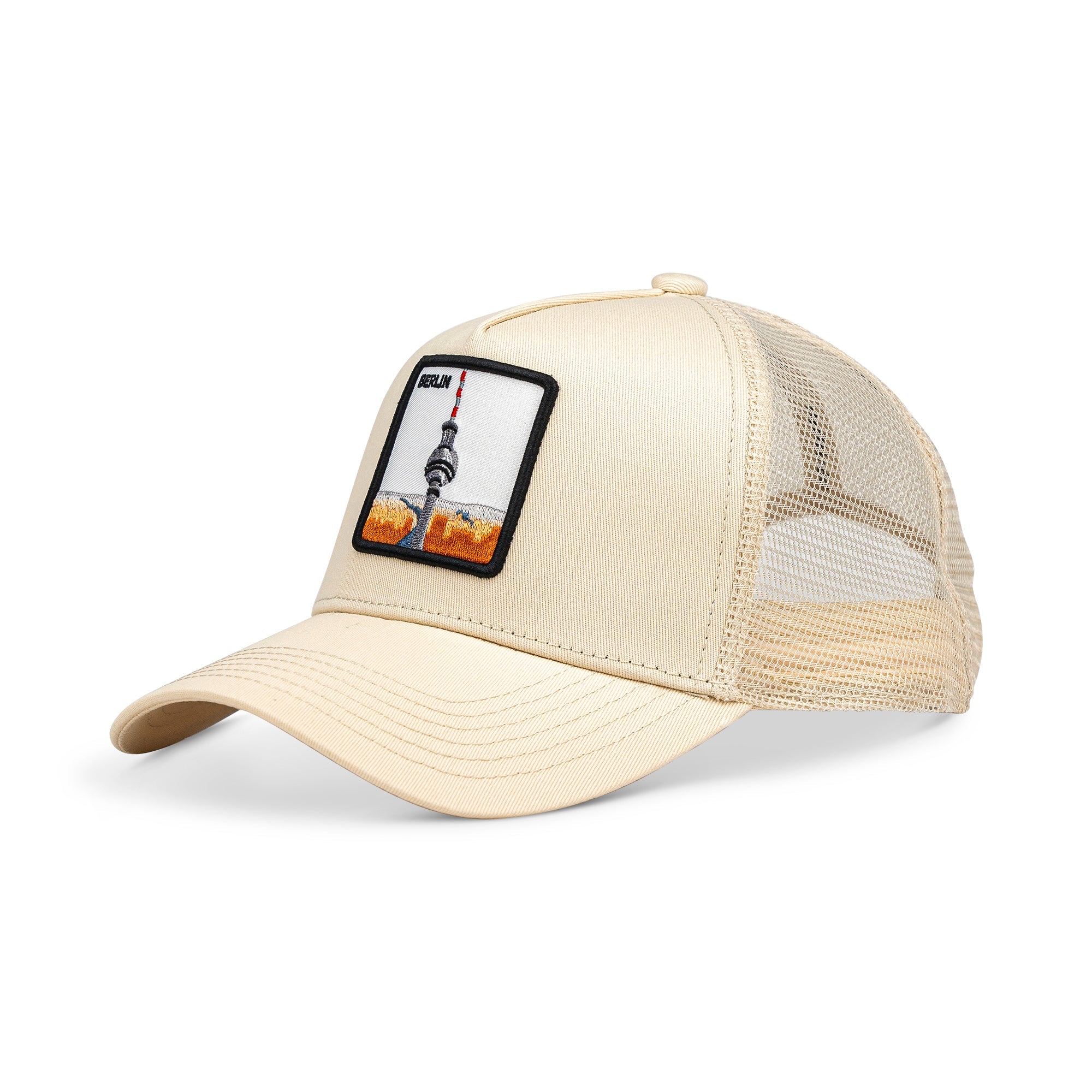 Berlin Fernsehturm Trucker Cap Mit Patch, Headwear, Kappe, Bestickt