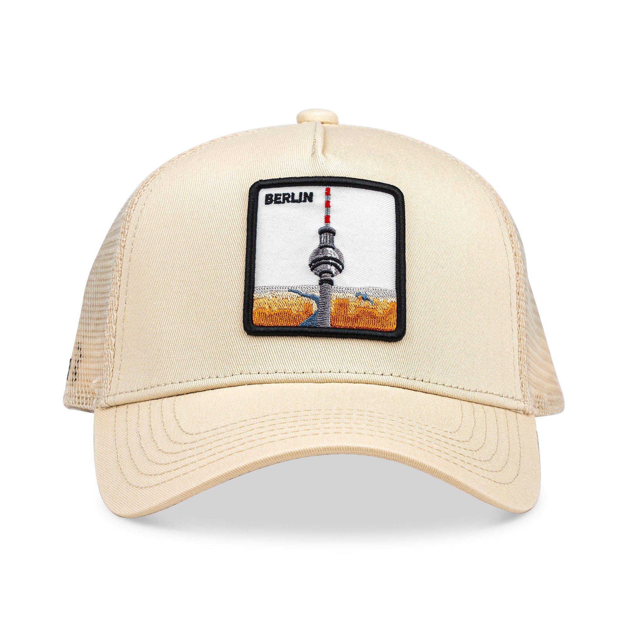 Berlin Fernsehturm Trucker Cap Mit Patch, Headwear, Kappe, Bestickt