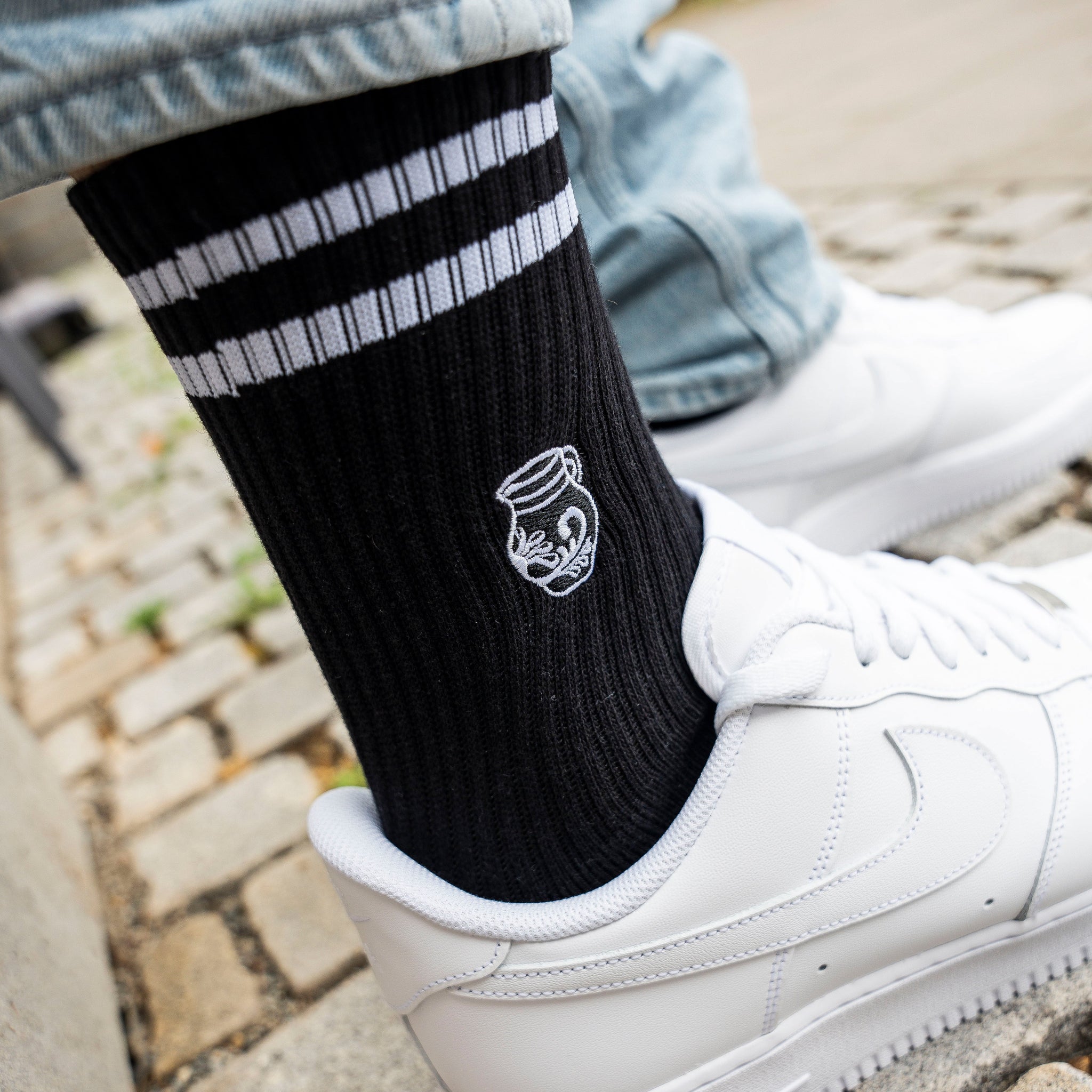 BEMBEL Socken schwarz, Frankfurt, Sportsocken, Tennissocken