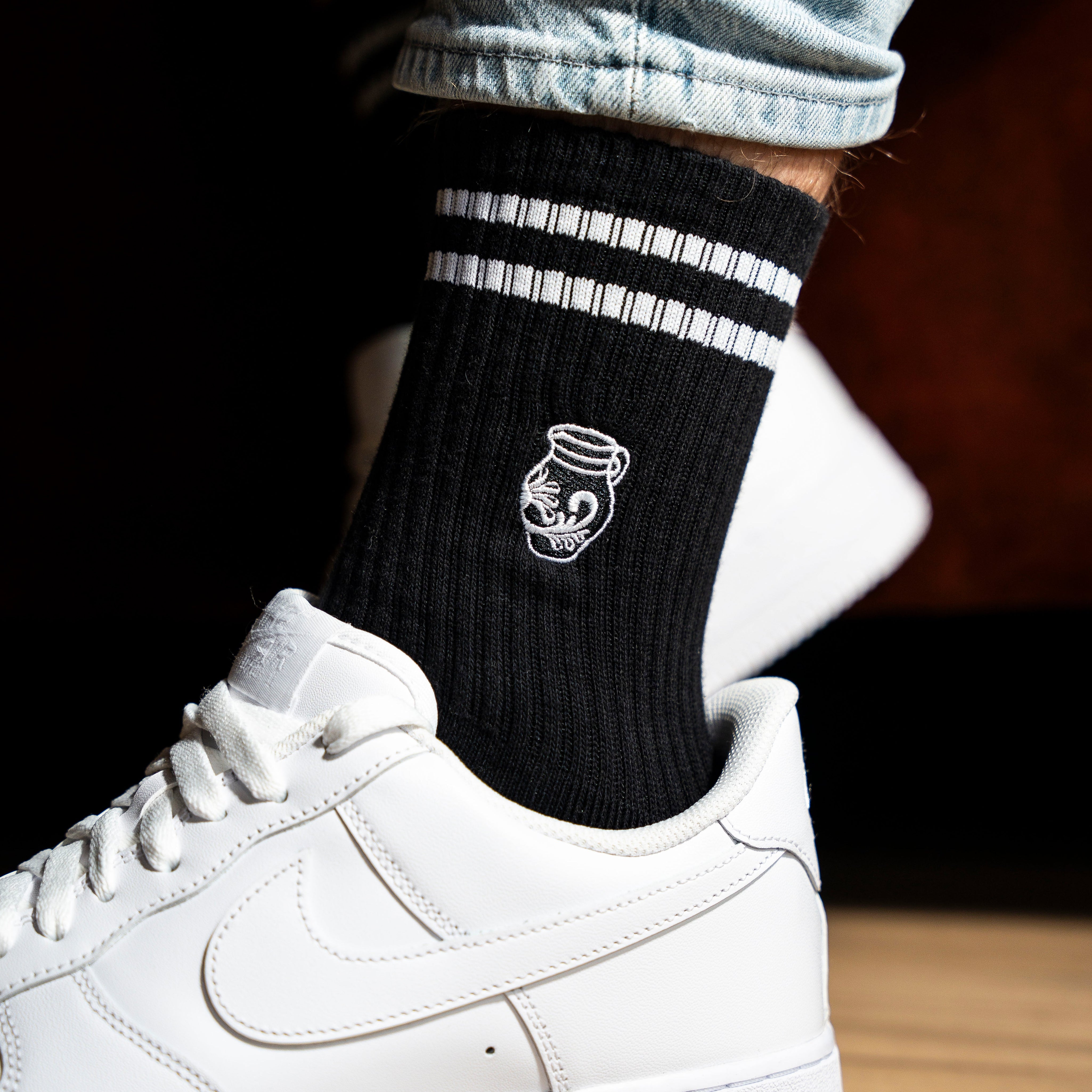 BEMBEL Socken schwarz, Frankfurt, Sportsocken, Tennissocken