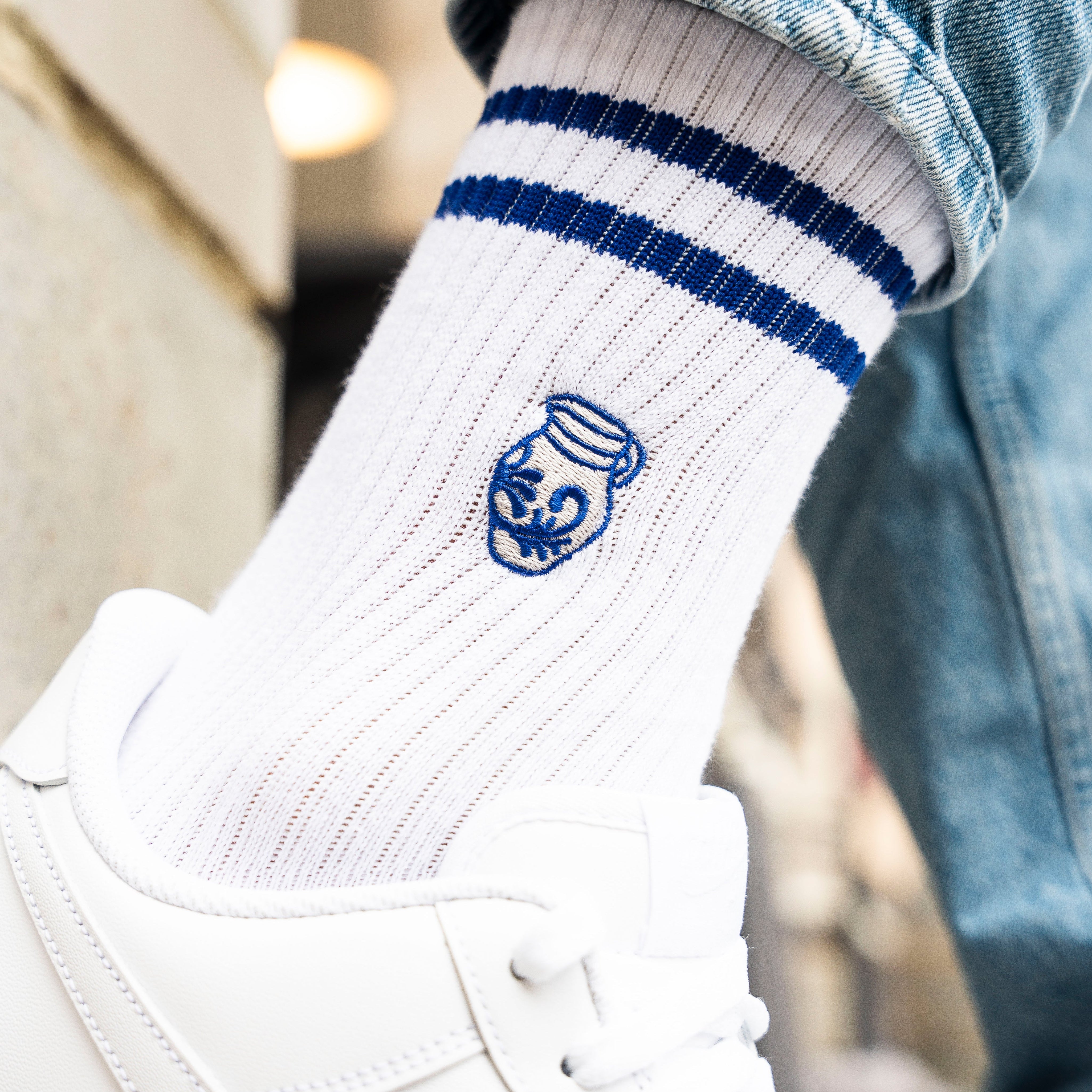 BEMBEL Socken weiß, Frankfurt, Sportsocken, Tennissocken