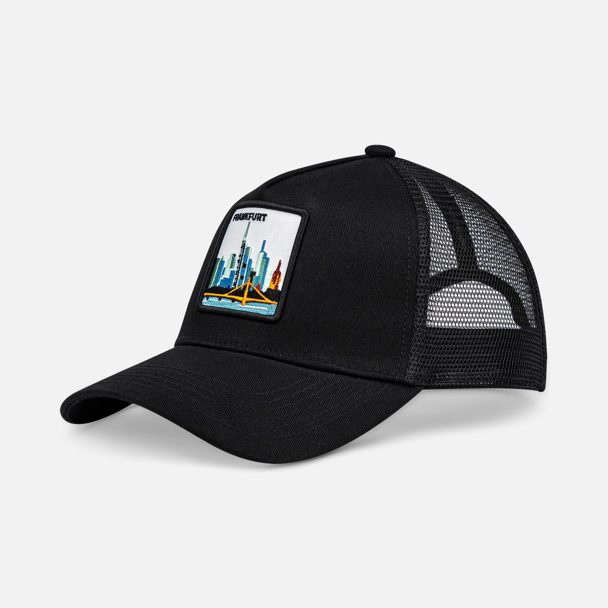 FRANKFURT SKYLINE Trucker Cap mit Patch, Headwear, Kappe, bestickt