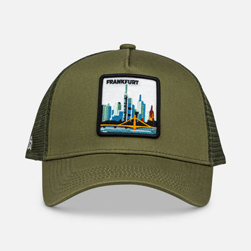FRANKFURT SKYLINE Trucker Cap mit Patch, Headwear, Kappe, bestickt