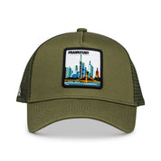 Frankfurt Skyline Trucker Cap Mit Patch, Headwear, Kappe, Bestickt
