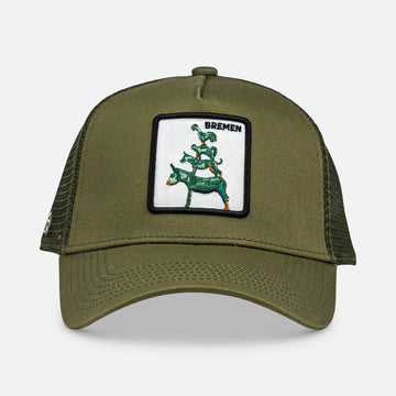 BREMEN STADTMUSIKANTEN Trucker Cap mit Patch, Headwear, Kappe, bestickt