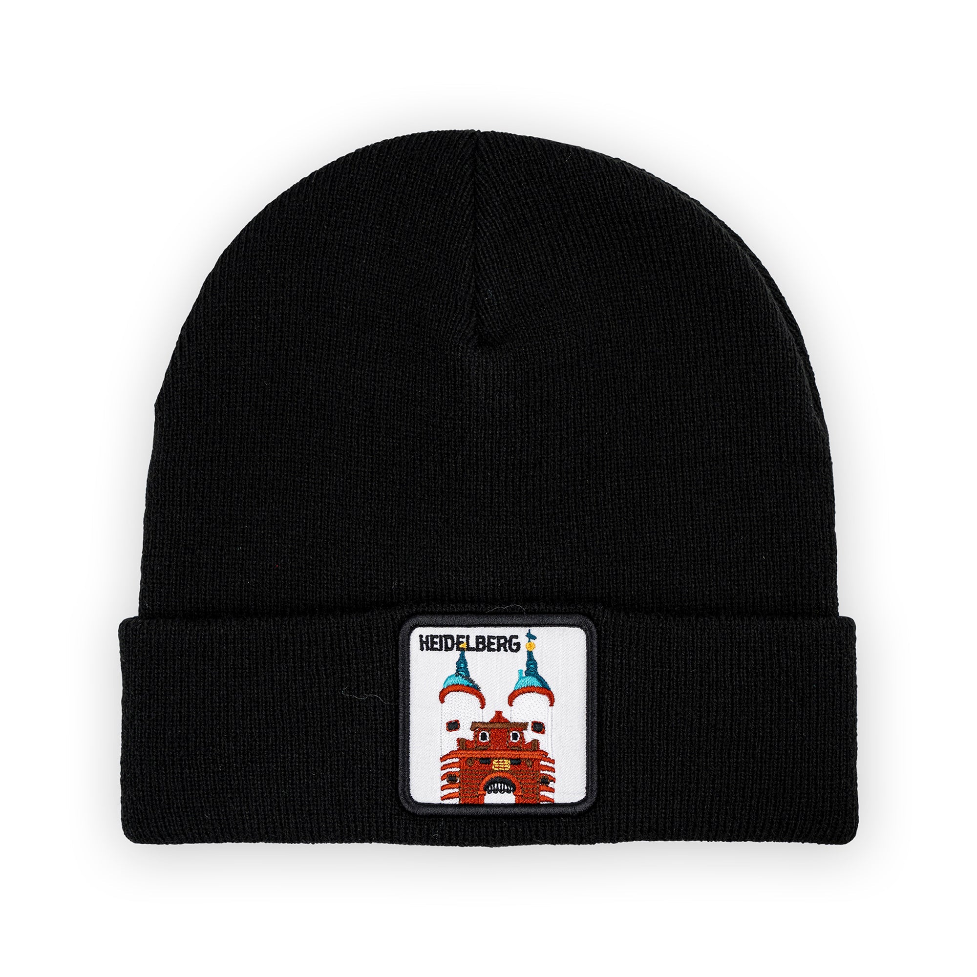 Heidelberg Brückentor Patch Beanie Bestickt, Headwear, Rib Beanie, Strickmütze