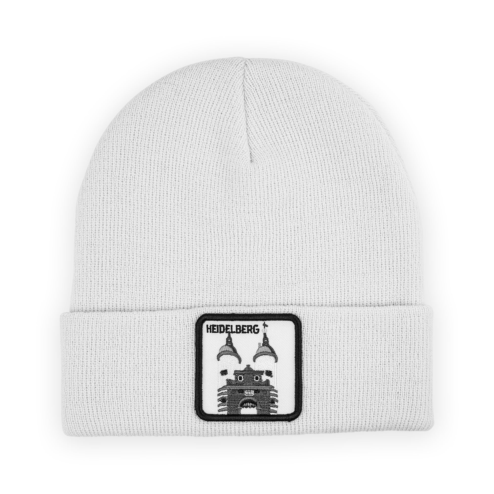 Heidelberg Brückentor Patch Beanie Bestickt, Headwear, Rib Beanie, Strickmütze