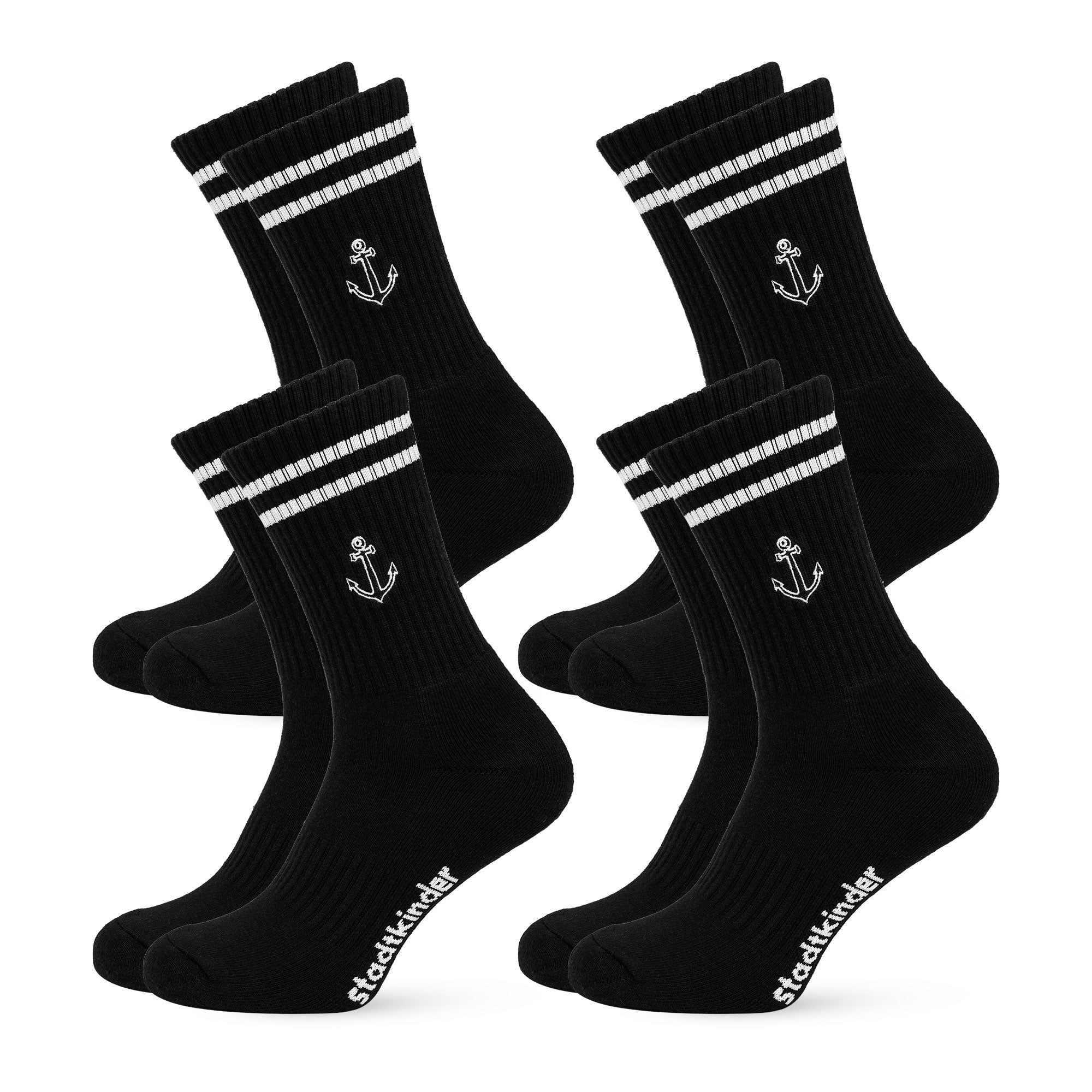 ANKER Socken schwarz, Hamburg, Sportsocken, Tennissocken