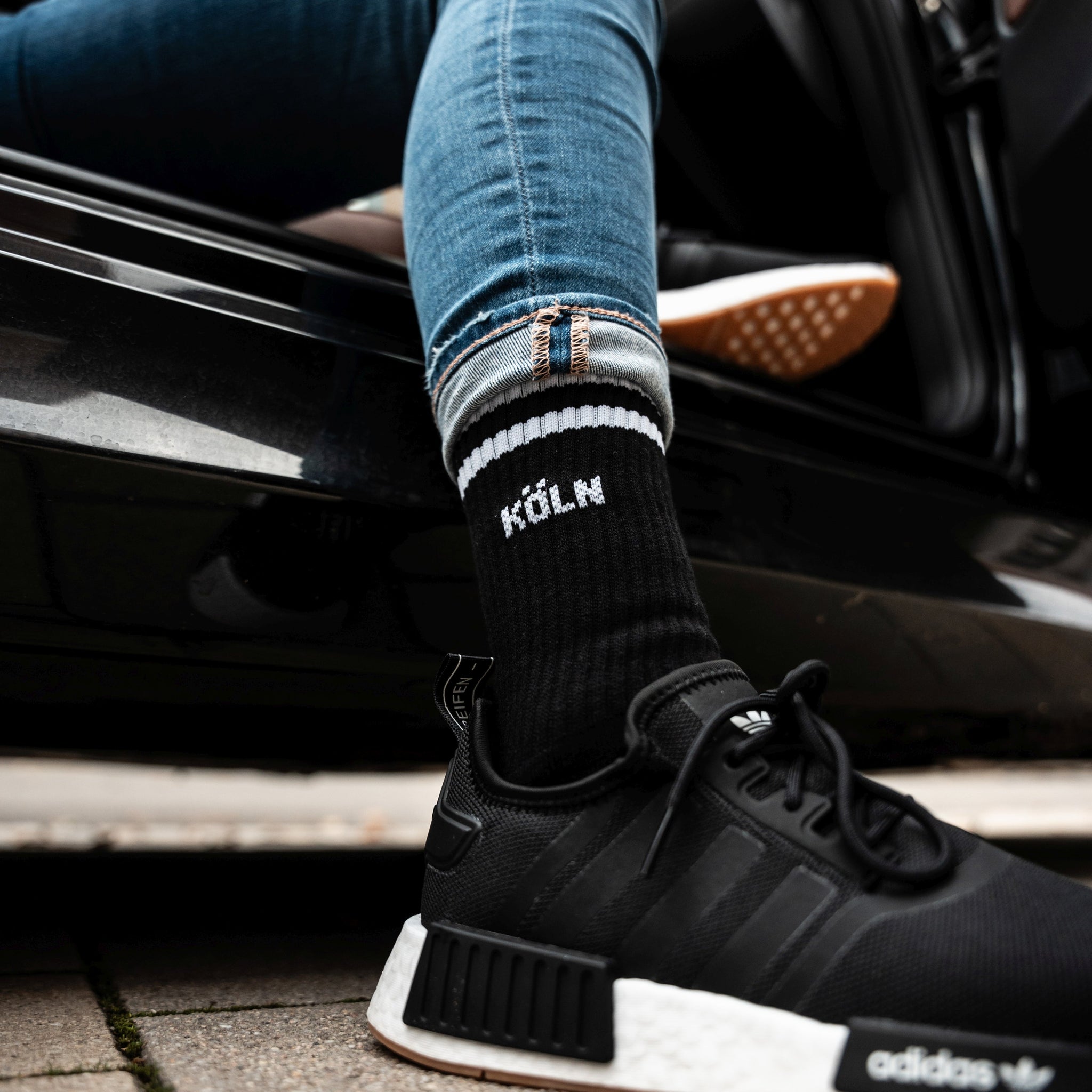 KÖLN Socken schwarz, Sportsocken, Tennissocken