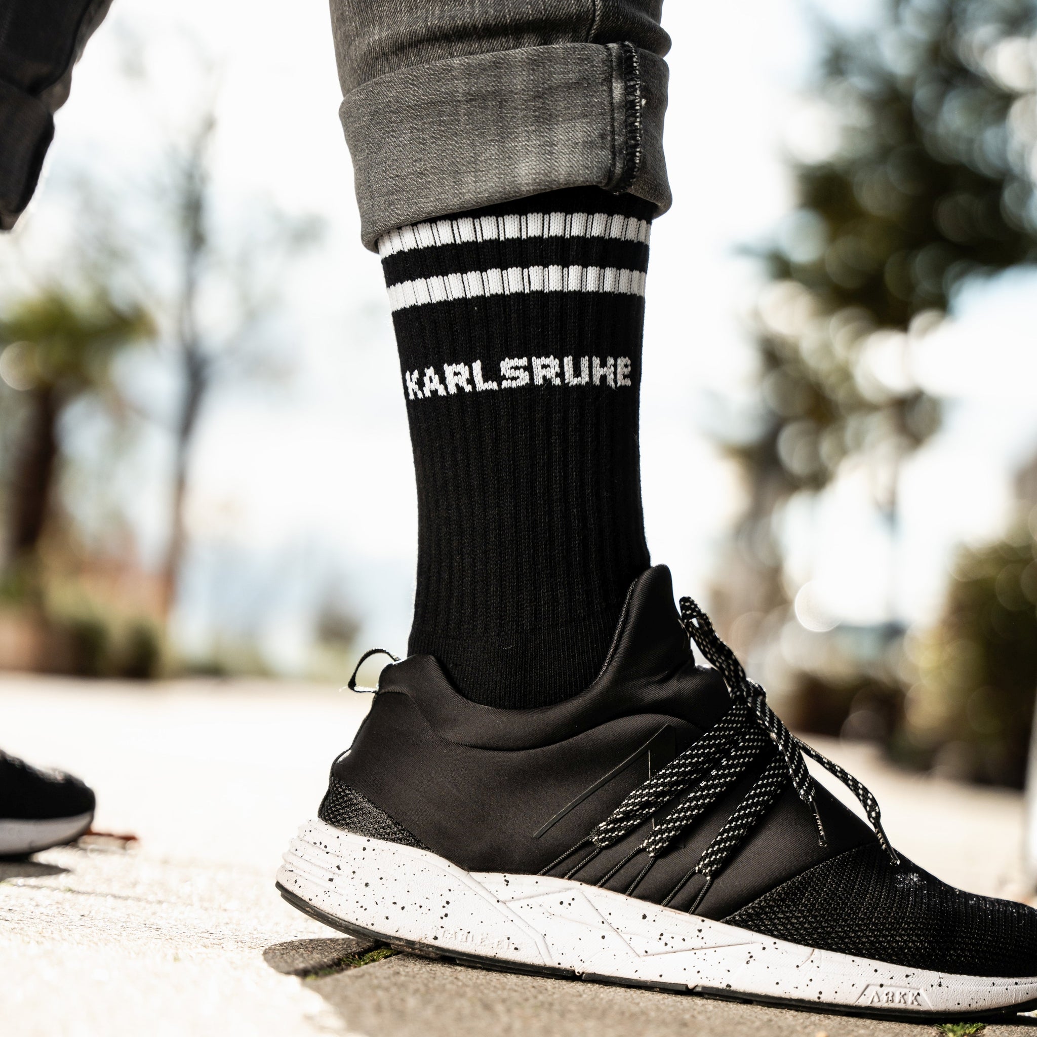 KARLSRUHE Socken schwarz, Sportsocken, Tennissocken