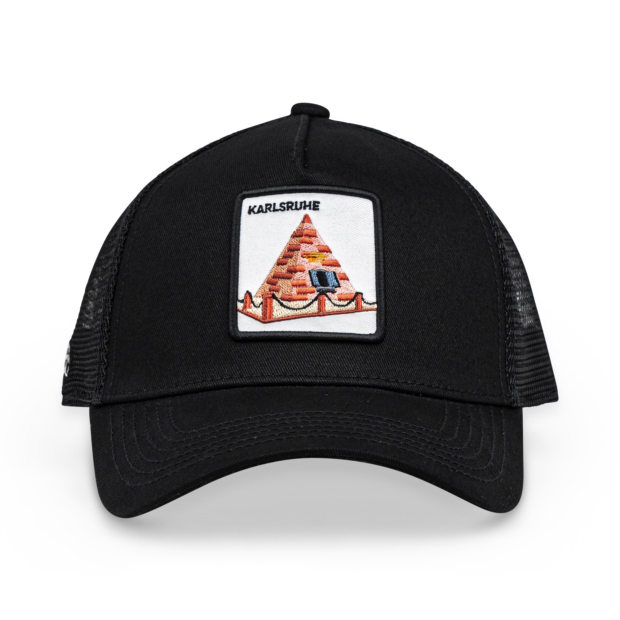 Karlsruhe Pyramide Trucker Cap Mit Patch, Headwear, Kappe, Bestickt