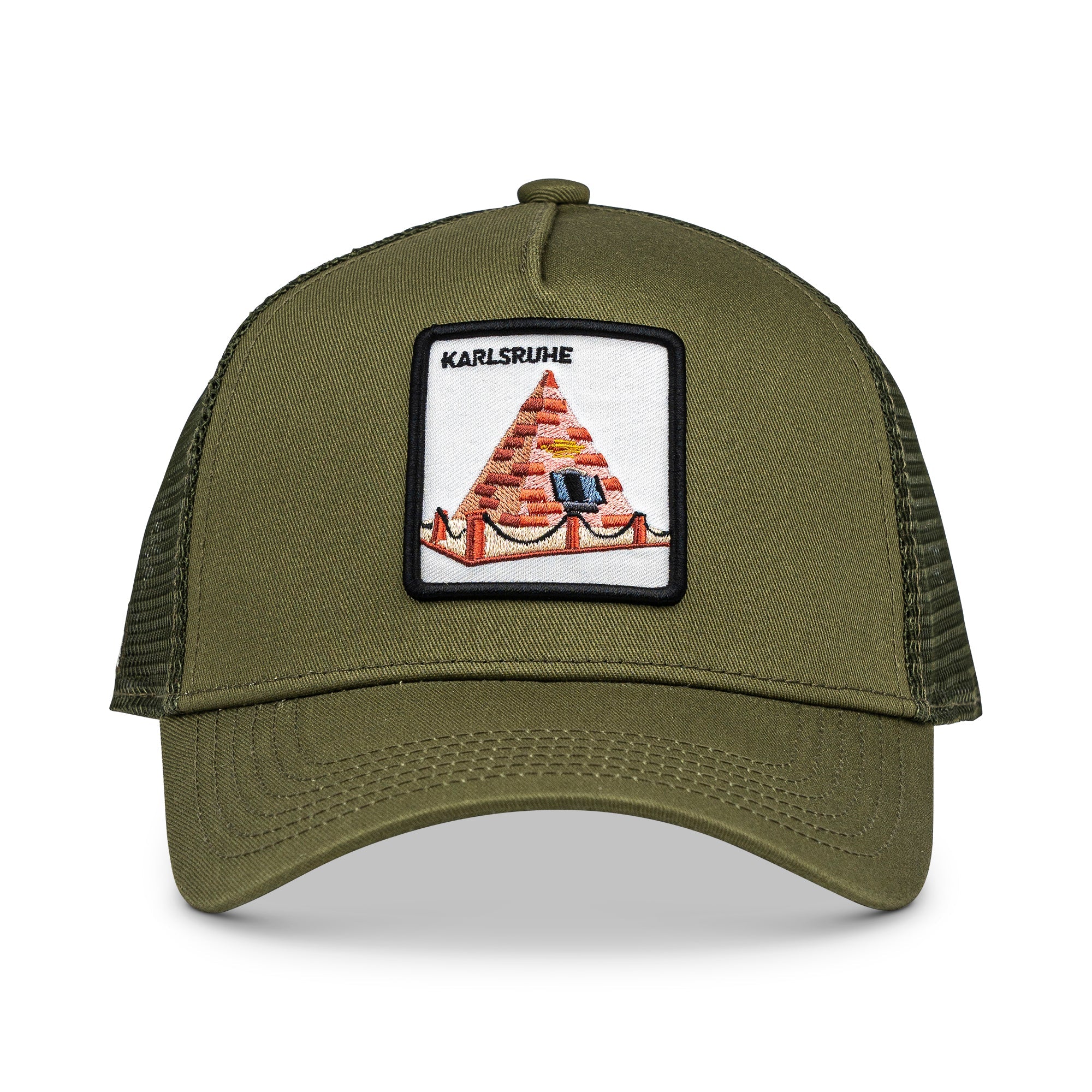 Karlsruhe Pyramide Trucker Cap Mit Patch, Headwear, Kappe, Bestickt