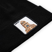 Leipzig Völkerschlachtdenkmal Patch Beanie Bestickt, Headwear, Rib Beanie, Strickmütze