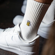 Bier Masskrug Sportsocken, weiß, München