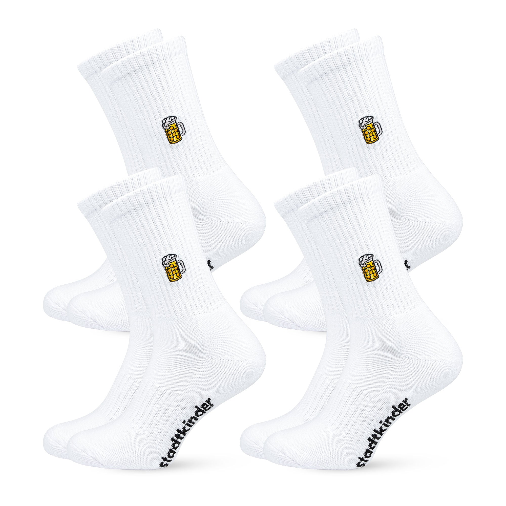 Bier Masskrug Sportsocken, weiß, München