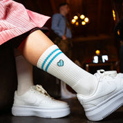 Herz Blauweiß Sportsocken