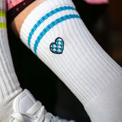 Herz Blauweiß Sportsocken
