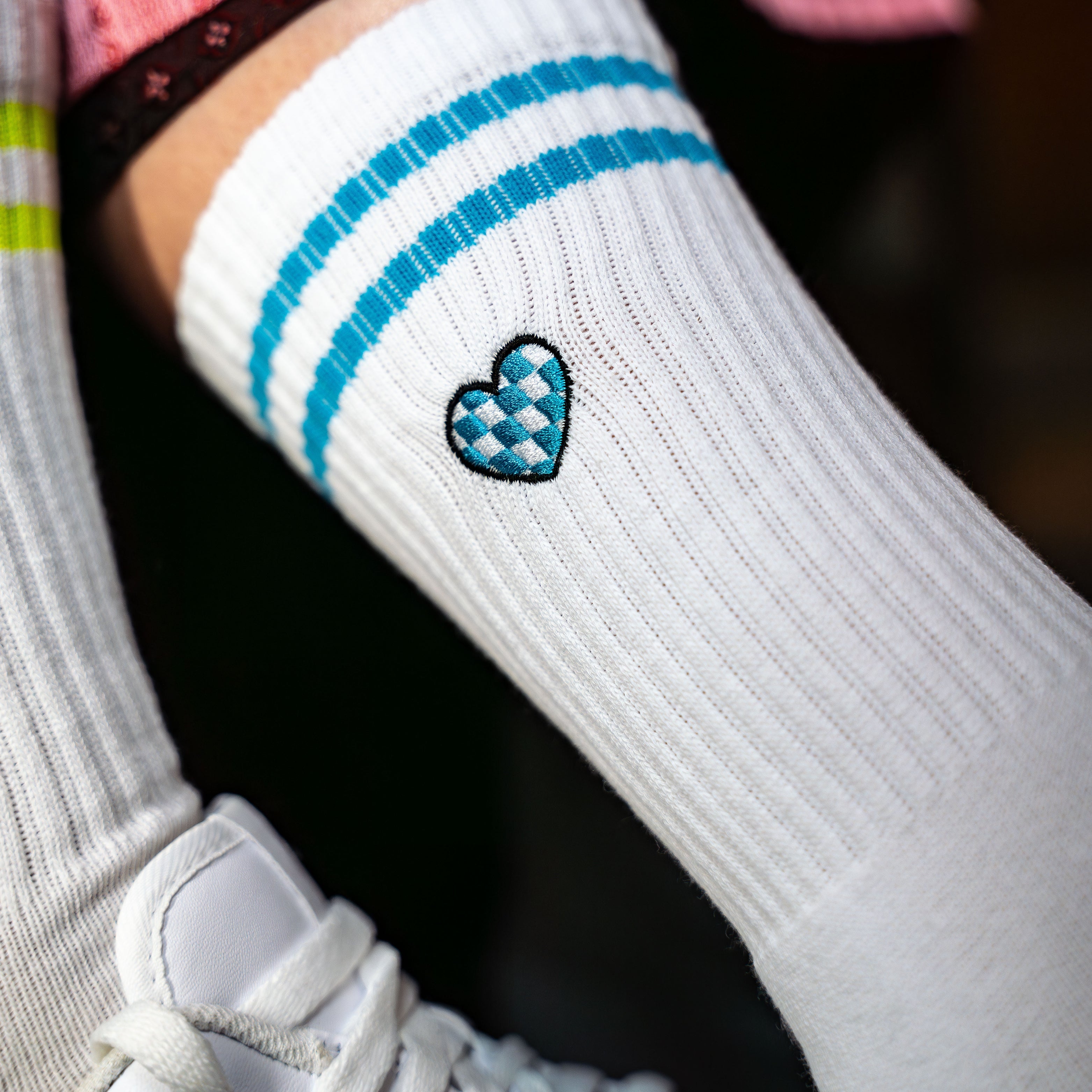 Herz Blauweiß Sportsocken