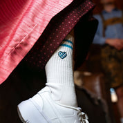 Herz Blauweiß Sportsocken