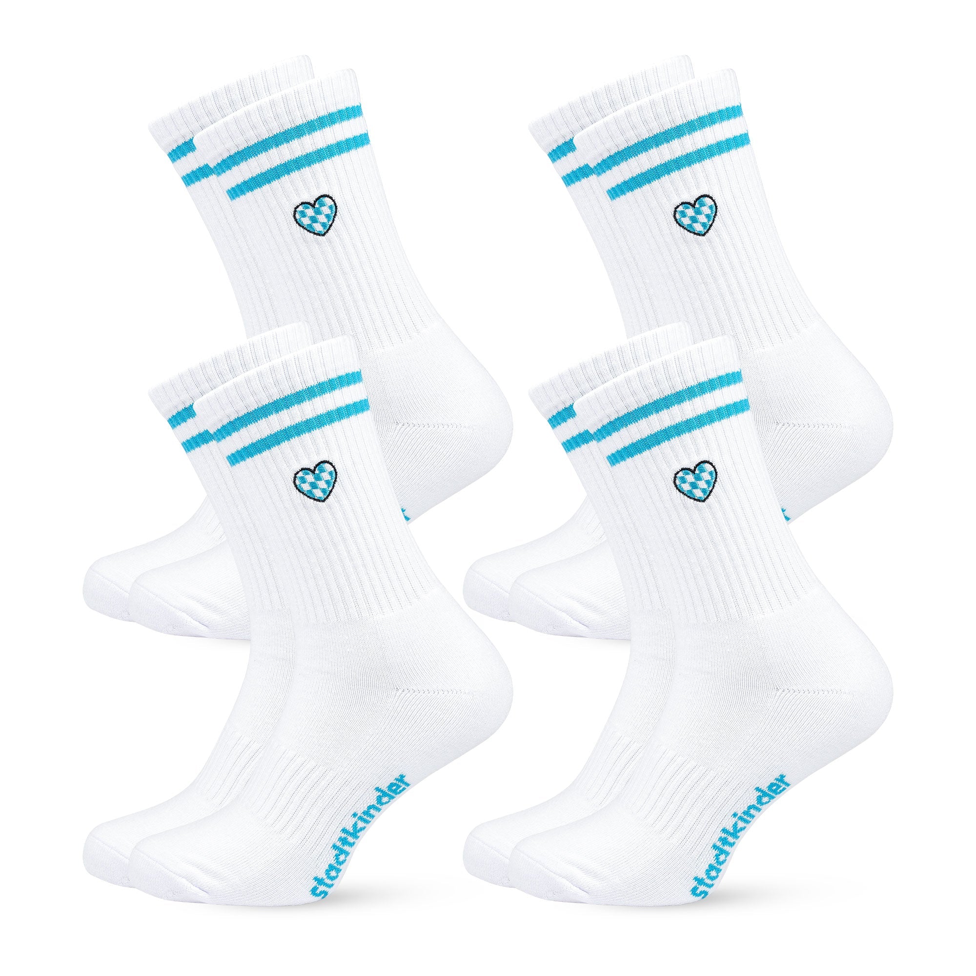 Herz Blauweiß Sportsocken
