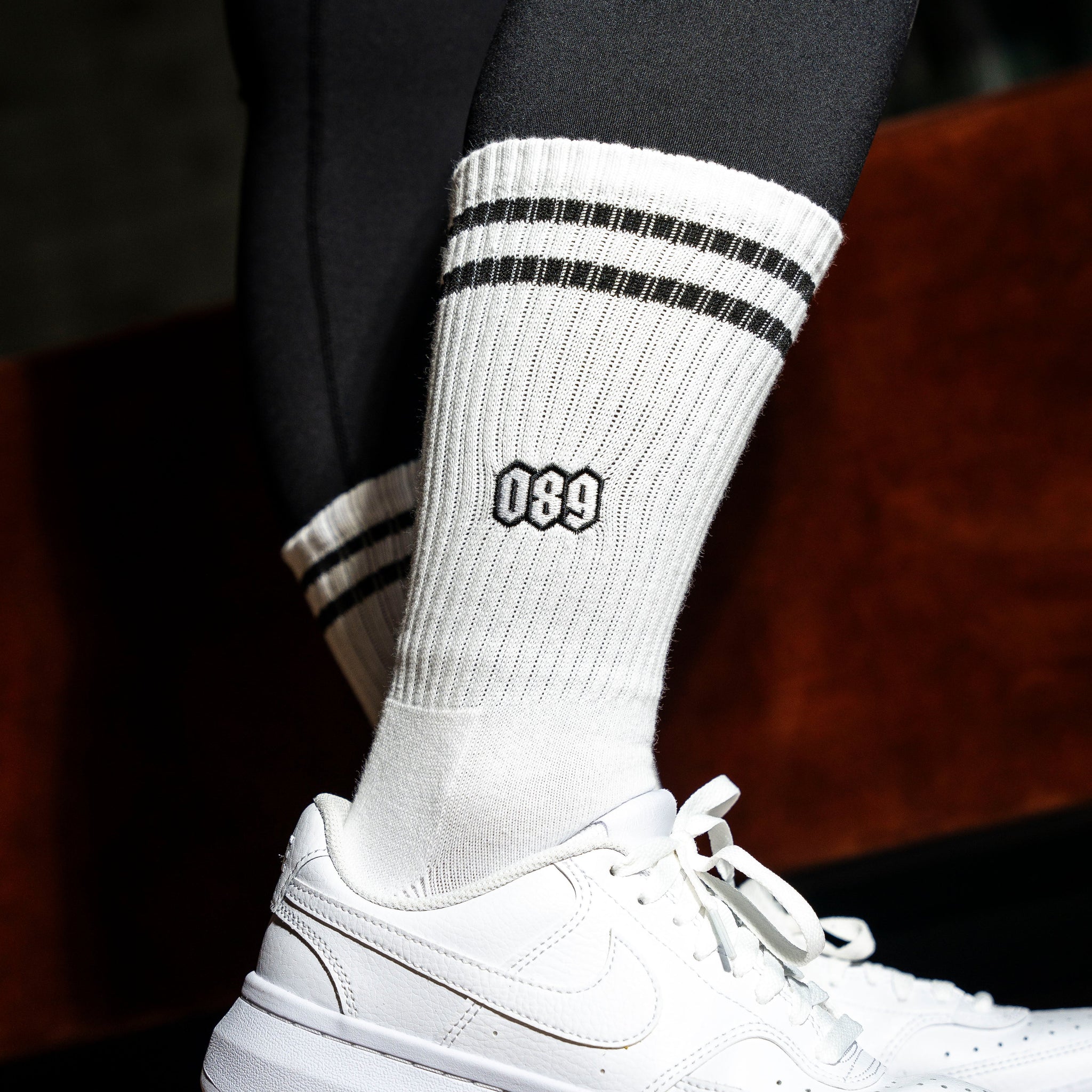 089 Socken weiß, München, Sportsocken, Tennissocken