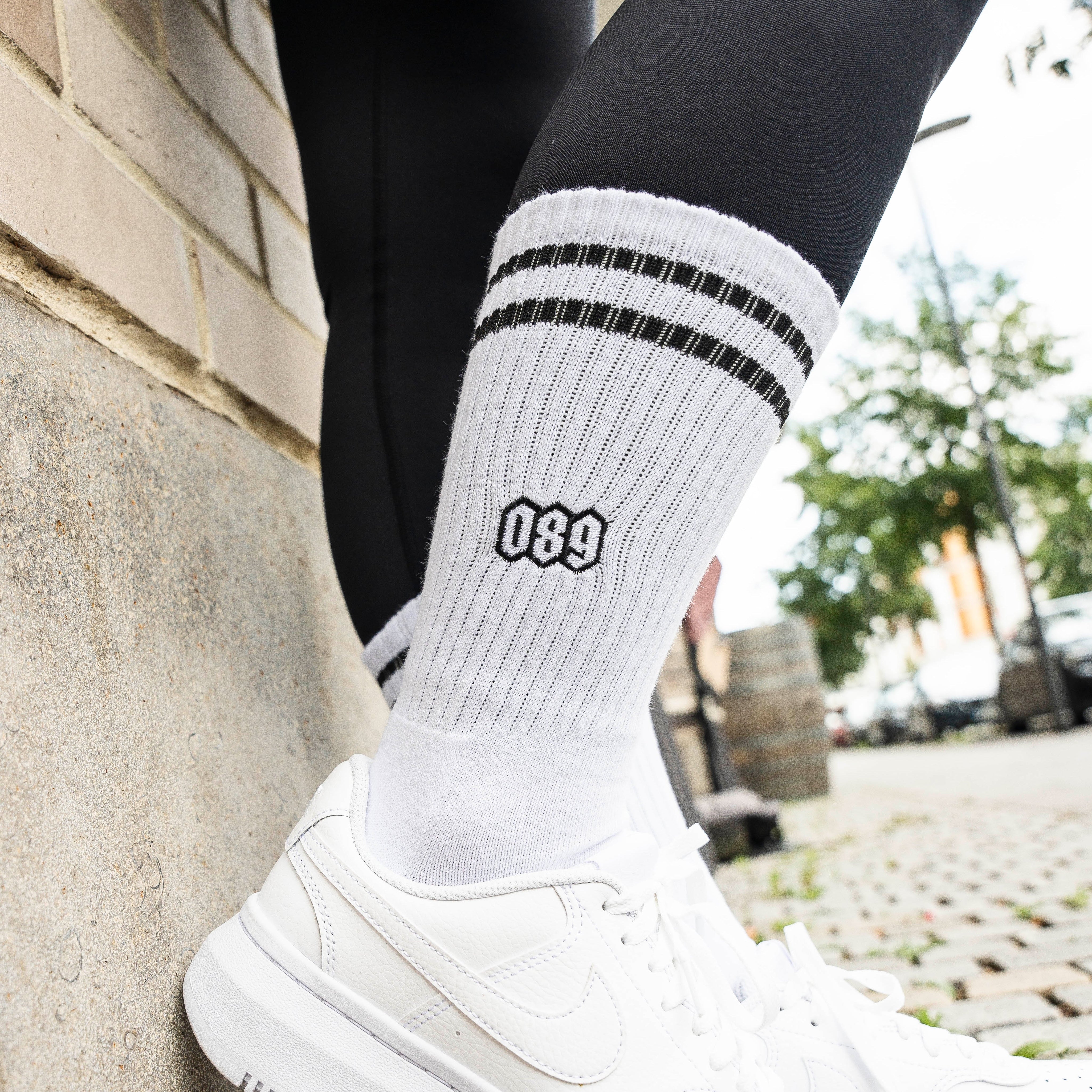 089 Socken weiß, München, Sportsocken, Tennissocken