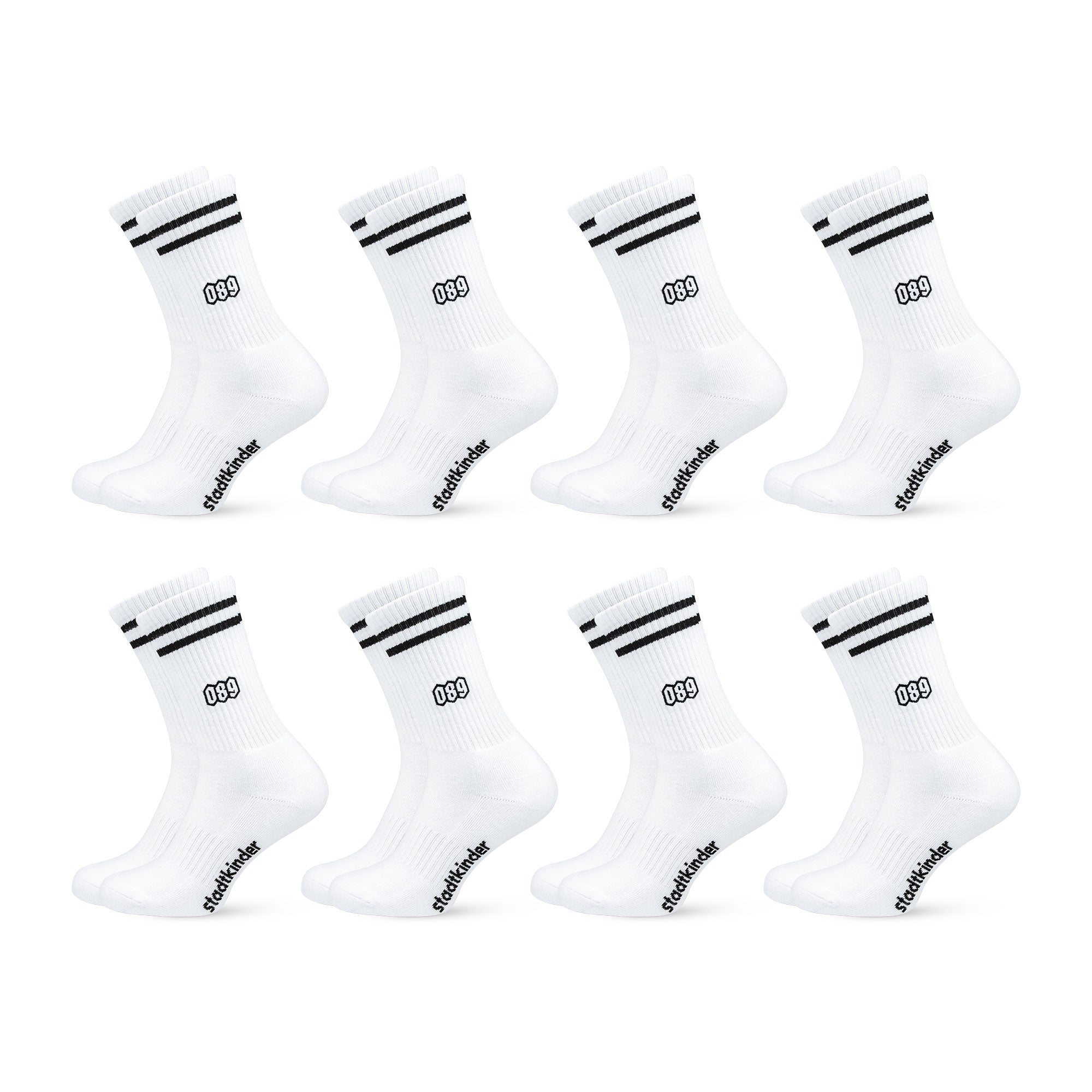 089 Socken weiß, München, Sportsocken, Tennissocken