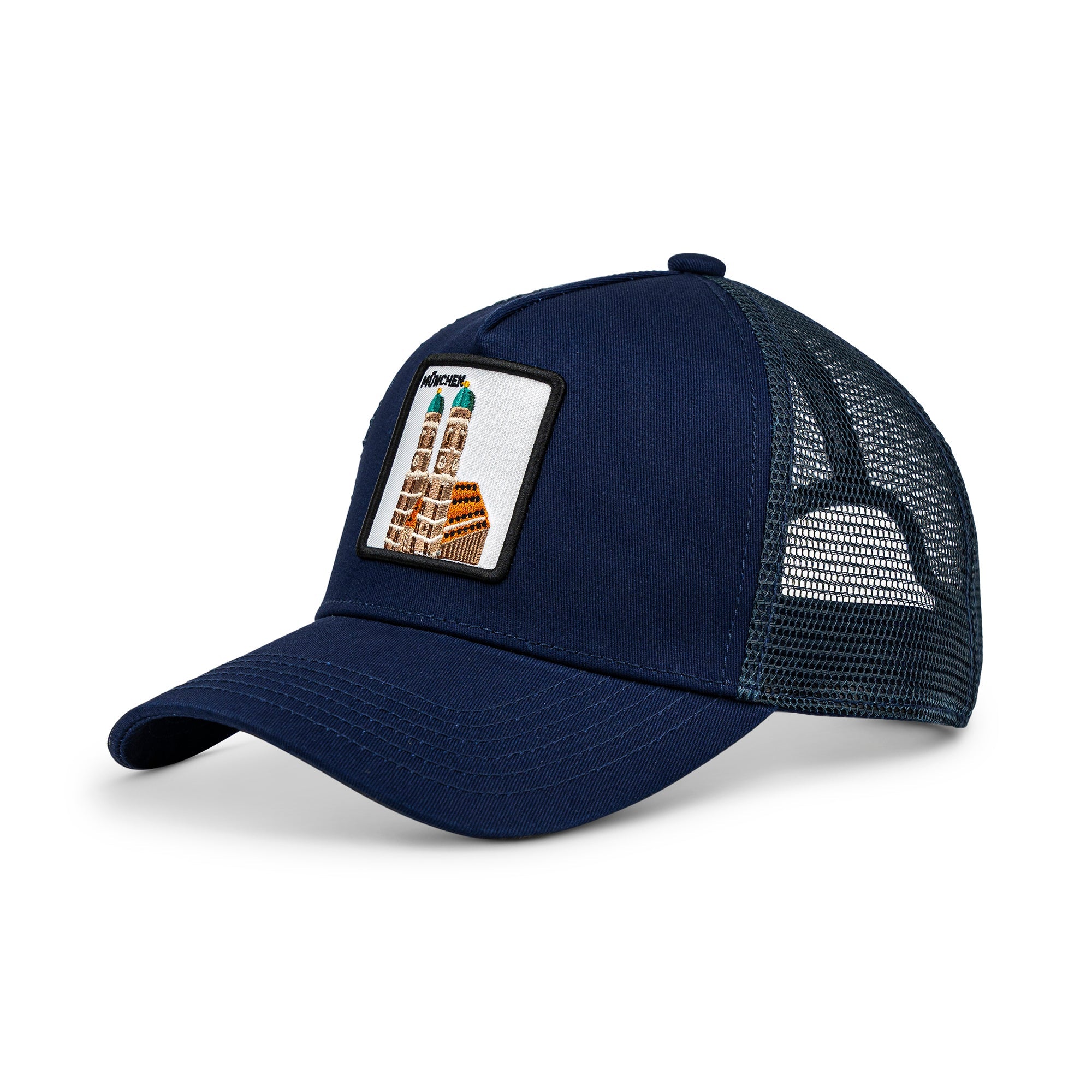 München Frauenkirche Trucker Cap Mit Patch, Headwear, Kappe, Bestickt