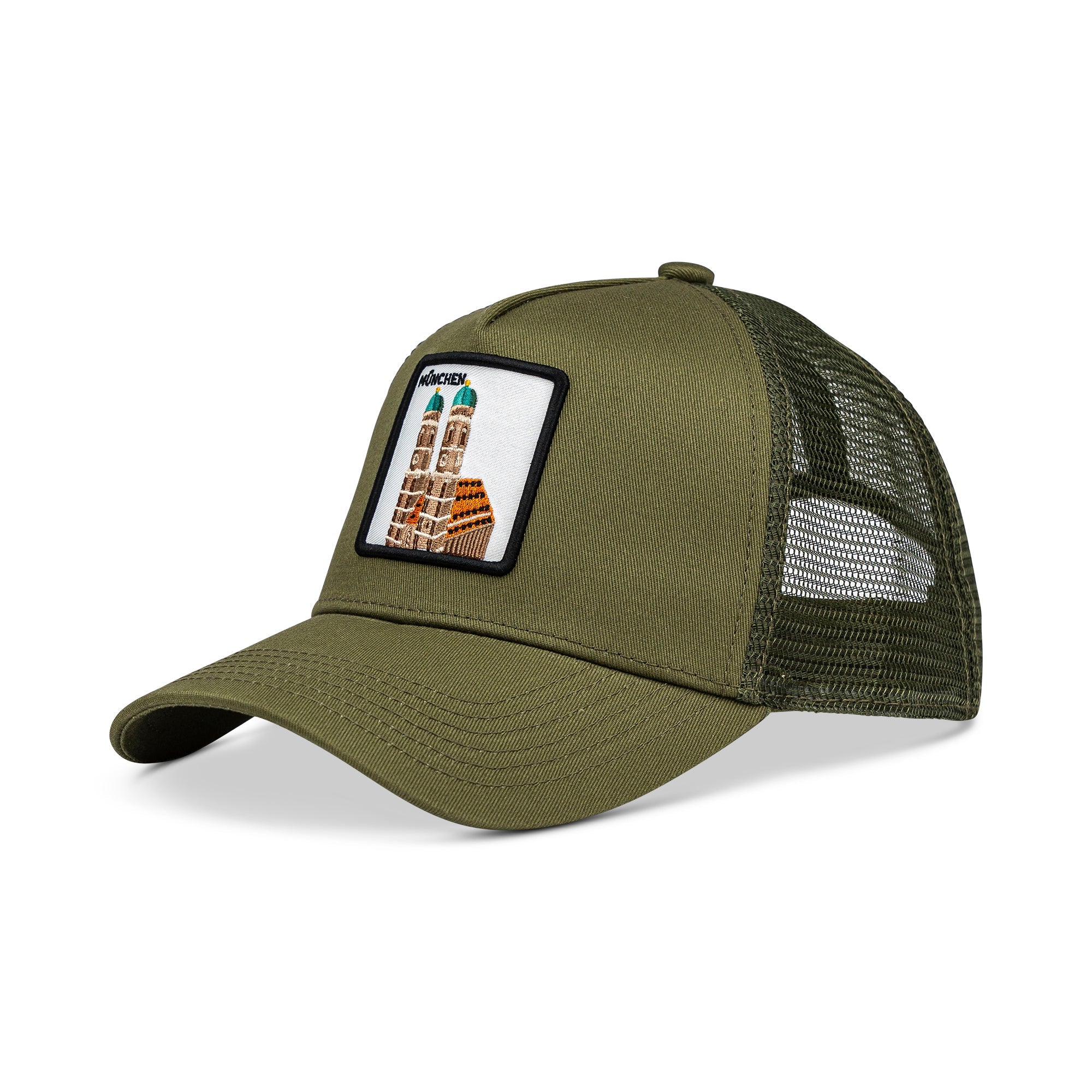 München Frauenkirche Trucker Cap Mit Patch, Headwear, Kappe, Bestickt