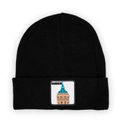 Mannheim Wasserturm Patch Beanie Bestickt, Headwear, Rib Beanie, Strickmütze