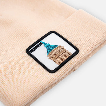 MANNHEIM WASSERTURM Patch Beanie bestickt, Headwear, Rib Beanie, Strickmütze