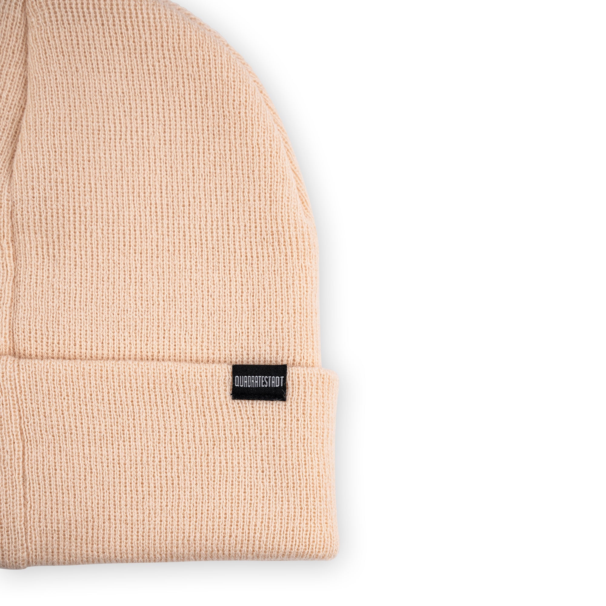 Mannheim Wasserturm Patch Beanie Bestickt, Headwear, Rib Beanie, Strickmütze