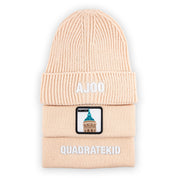 Mannheim Wasserturm Patch Beanie Bestickt, Headwear, Rib Beanie, Strickmütze