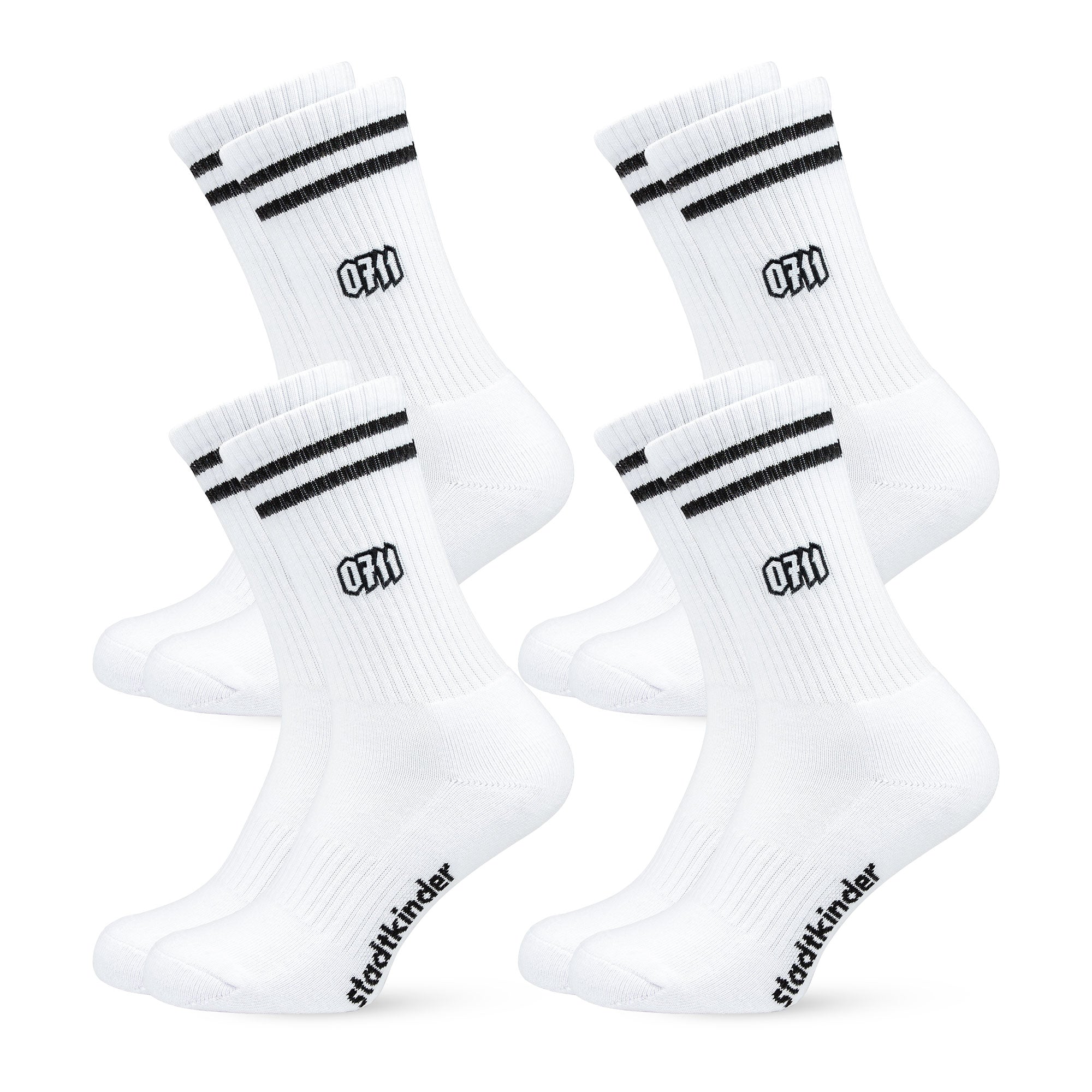 0711 Socken weiß, Stuttgart, Sportsocken, Tennissocken