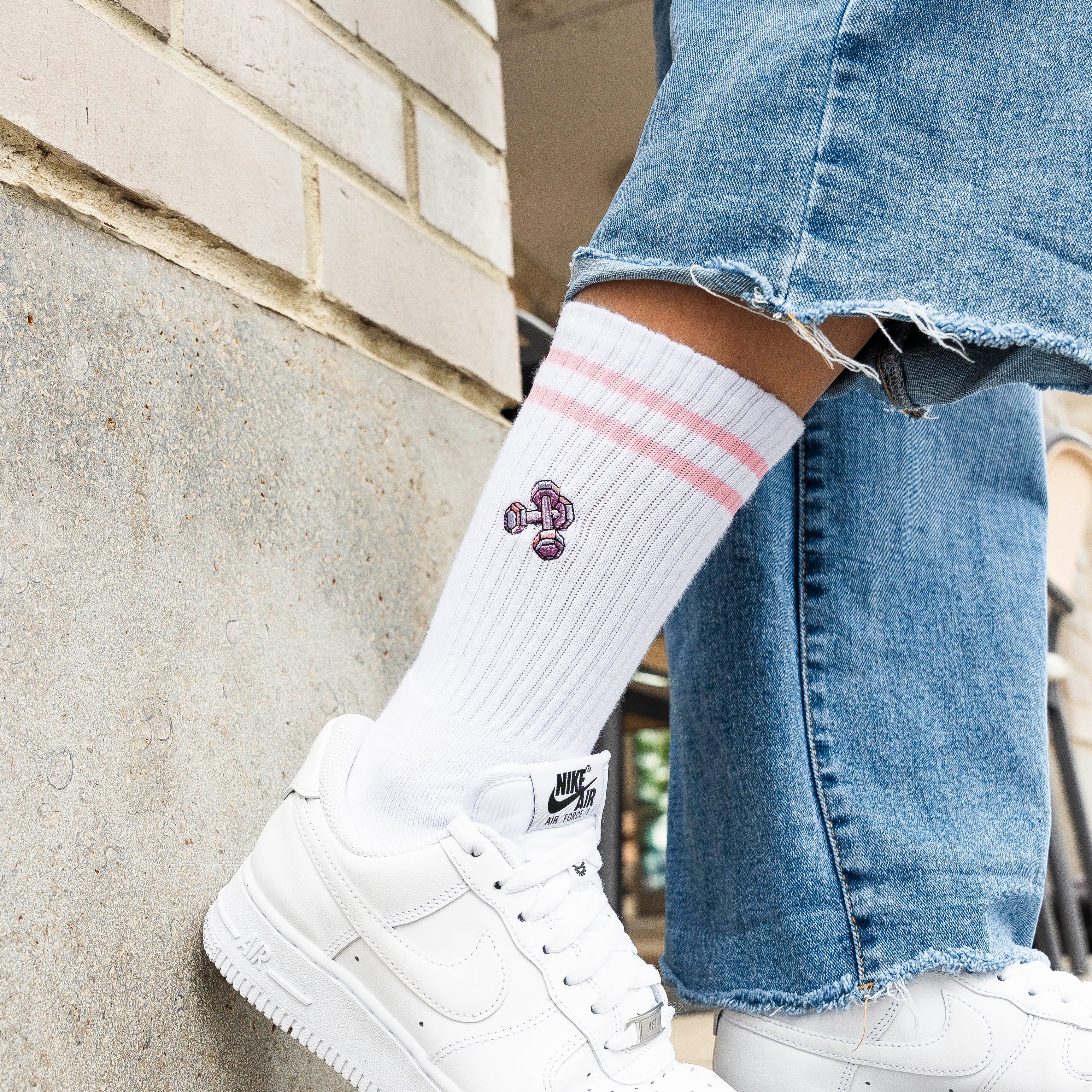 KURZHANTEL Socken rosa, Sportsocken, Tennissocken